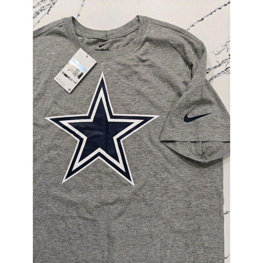 NWT Dallas Cowboys Nike Dri Fit Cotton Star Logo Shirt Medium Grey